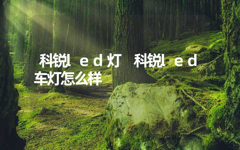 科锐led灯 科锐led车灯怎么样